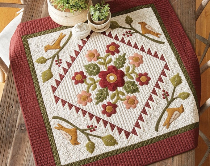 Birds & Blooms pieced and Wool Applique Pattern From Buttermilk Basin Design Co. Etsy
