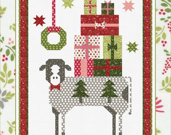 Mooey Christmas *Pieced & Applique Wall Quilt Pattern* By:  Barbara Cherniwchan - Coach House Designs