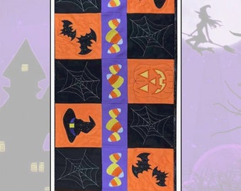 Spooky & Sweet Table Runner *Machine Embroidery Design* From: Amelie Scott Designs