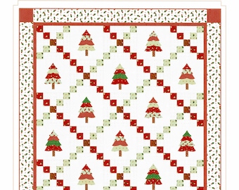 Patchwork Pines for Christmas *Pieced and Applique Quilt Pattern* From: Bunny Hill Designs