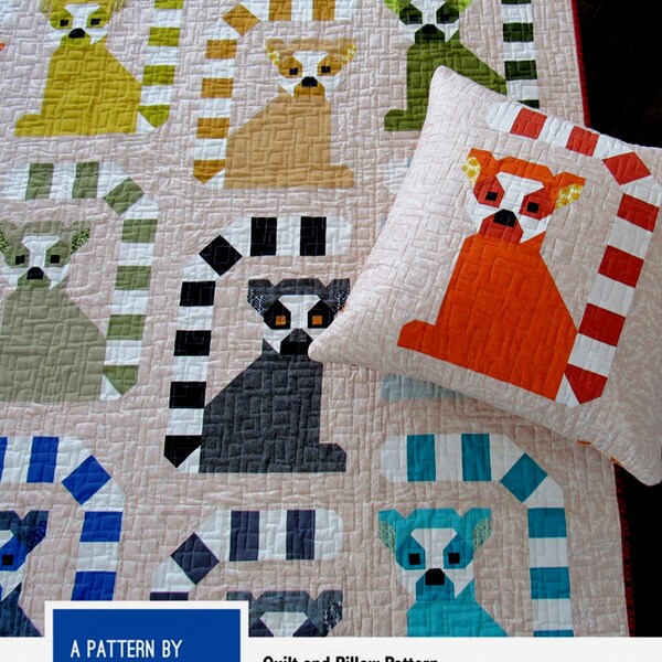 Lana Lemur *Quilt & Pillow Pattern* By: Elizabeth Hartman