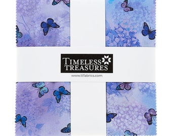 Hydrangea *Layer Cake (10x10) - 42 Pieces* From: Timeless Treasures