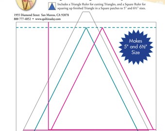 Larger Triangle in a Square Ruler *Acrylic* From: Quilt In A Day