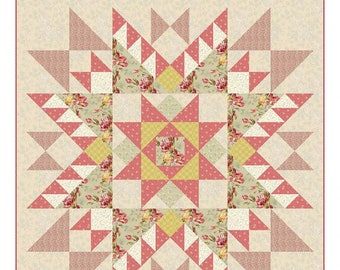 True North - Lady Tulip *Pieced Quilt Pattern* By: Edyta Sitar - Laundry Basket Quilts
