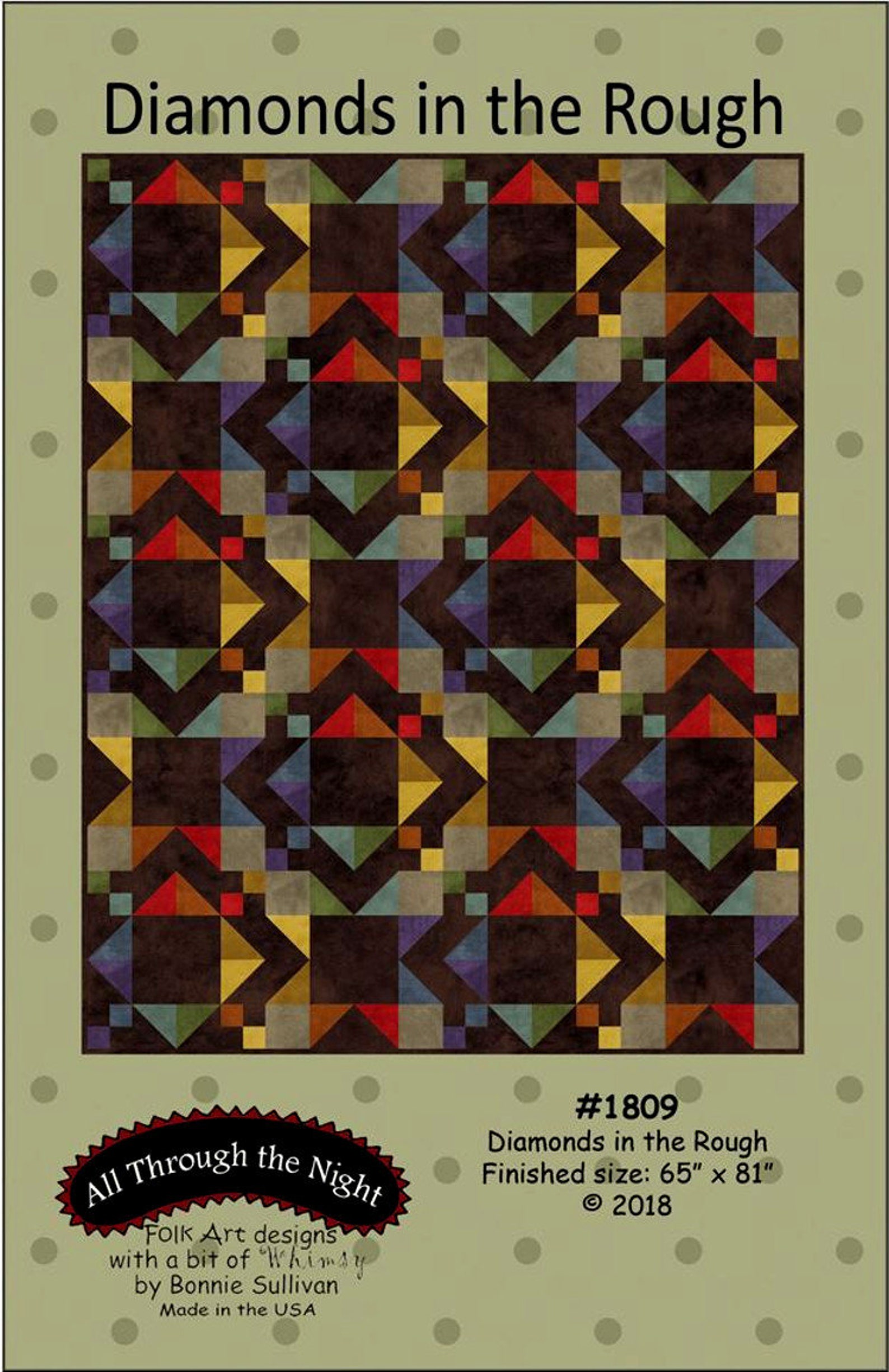 Diamonds in the Rough quilt Pattern By Bonnie Sullivan Etsy