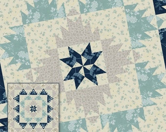 Blue Smoke *Pieced Quilt Pattern* From: It's Sew Emma