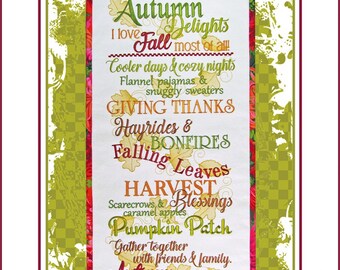 Autumn Delights *Wall Hanging - Machine Embroidery CD* From: Janine Babich Designs