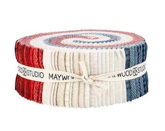 Woolies Flannel - Three Cheers *Jelly Roll - 40 Pieces* By: Bonnie Sullivan - Maywood Studio