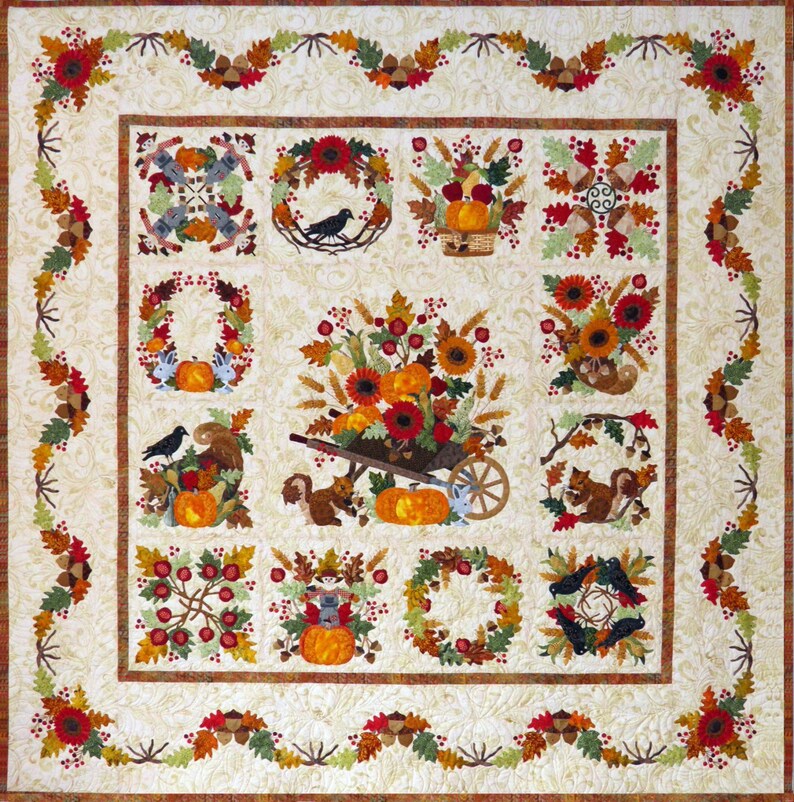 BALTIMORE AUTUMN An Applique Quilt Pattern Complete Set Etsy
