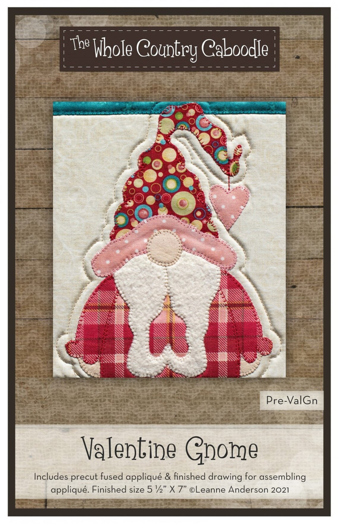 Valentine Gnome precut Fusible Applique Pieces From the Etsy