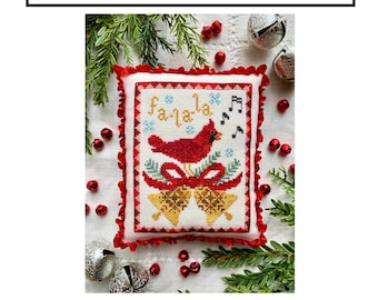 A Cardinal's Carol *Counted Cross Stitch Pattern* By: Misty Pursel - Luminous Fiber Arts