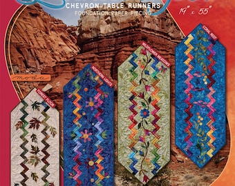 Landscapes Chevron Table Runner *Foundation Paper Piecing Pattern* By: Judy Niemeyer - Quiltworx