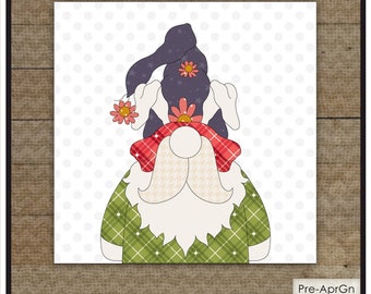 April Gnome *Pre-Cut Fusible Applique Pieces* From: The Whole Country Caboodle