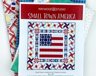 Small Town America *Quilt Kit - Includes "Red, White & Bloom" Fabrics + Pattern* By: Charisma Horton, Kimberbell and Maywood Studio