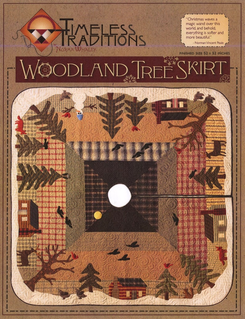 WOODLAND TREE SKIRT *An Applique Christmas Tree Skirt Pattern* By Timeless Traditions #10022