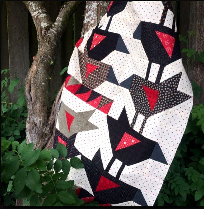 Redwing Blackbird scrappy Quilt Pattern By Karen Walker Etsy