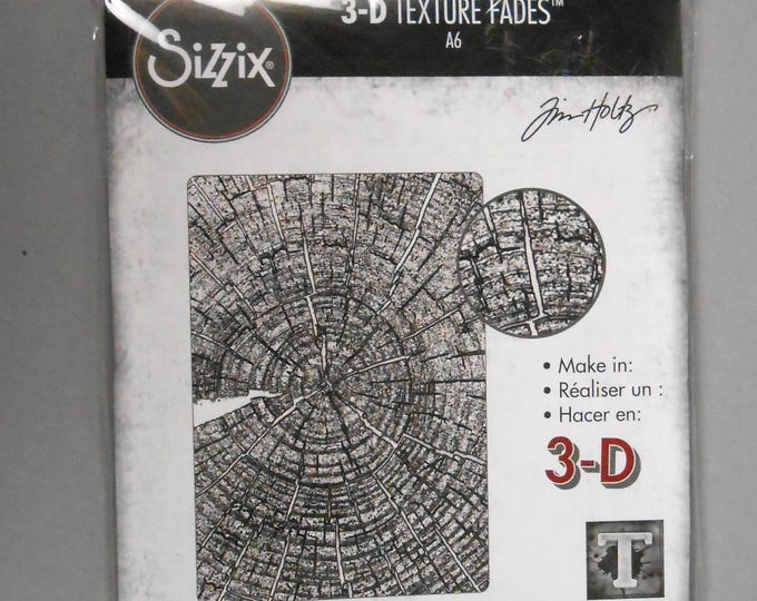 Tim Holtz Sizzix 3-D Texture Fades Embossing Folder Tree Rings New - Etsy