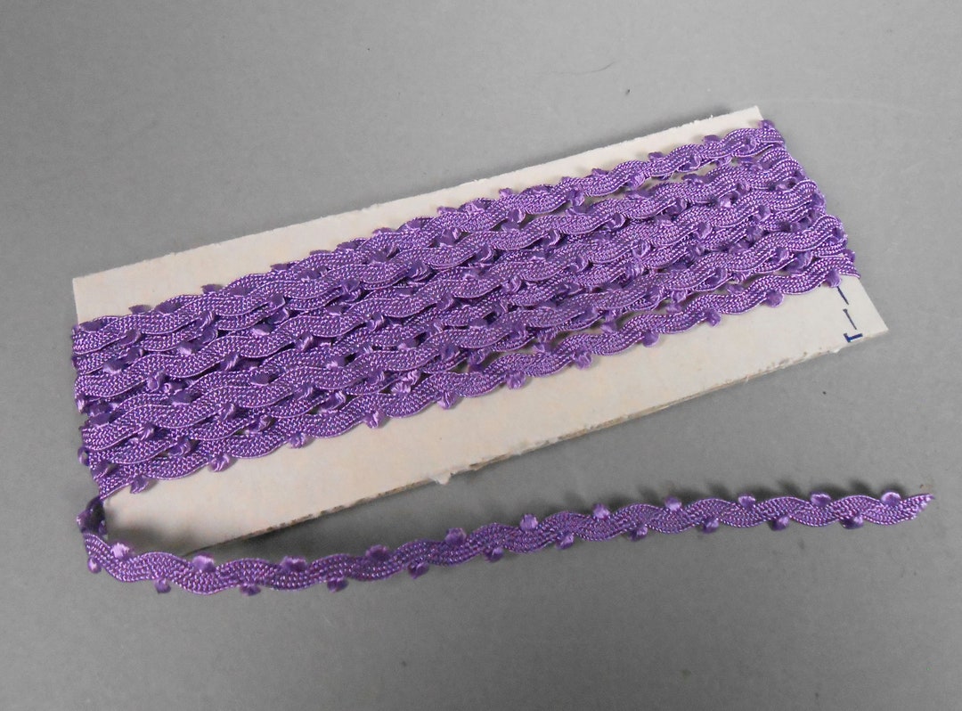 4 Yards Purple Picot Edge Rick Rack Double Looped Edge Ric Rac Trim ...