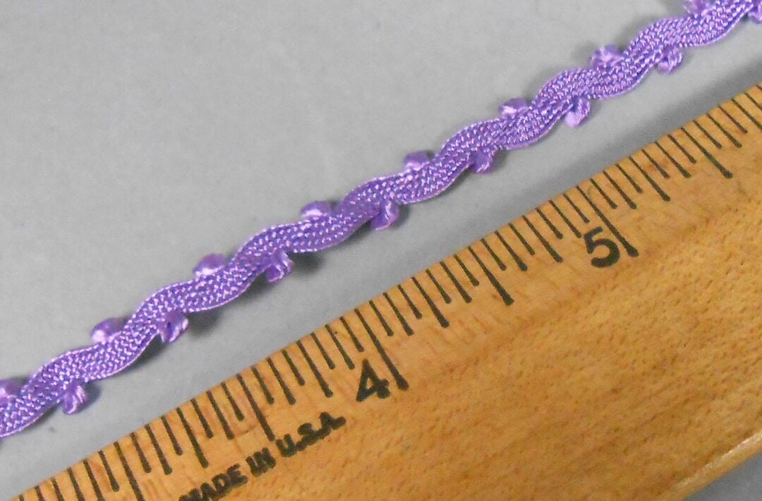 4 Yards Purple Picot Edge Rick Rack Double Looped Edge Ric Rac Trim ...