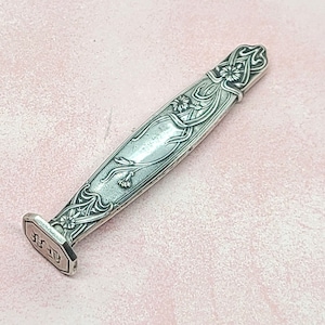 Antique Wax Seal Sterling Silver Art Nouveau Wax Stamp France RB Monogram