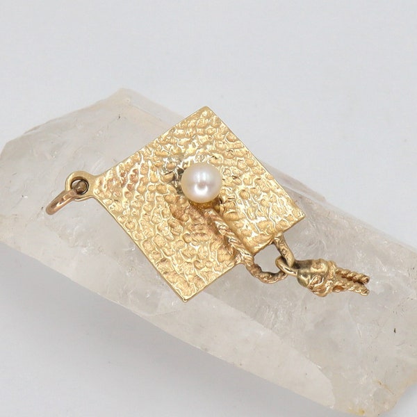 CharmSStory Graduation Cap Charm Beads - Magic Book Theme For Bracelets & Jewelry