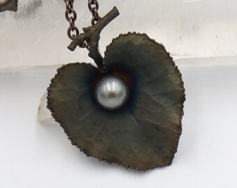 Tahitian Pearl Pendant / Brooch in Silver Handmade - XS04BR