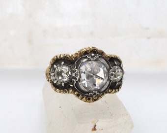 Georgischer Rosenschliff Diamant Ring mit 2.82 ct Diamanten - DK689