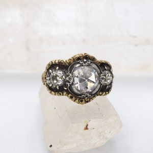 Georgian Rose Cut Diamond Ring with 2.82 cts of Diamonds - DK689