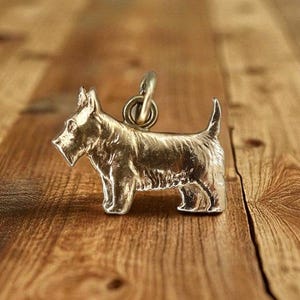 Vintage Scottish Terrier Charm 14k
