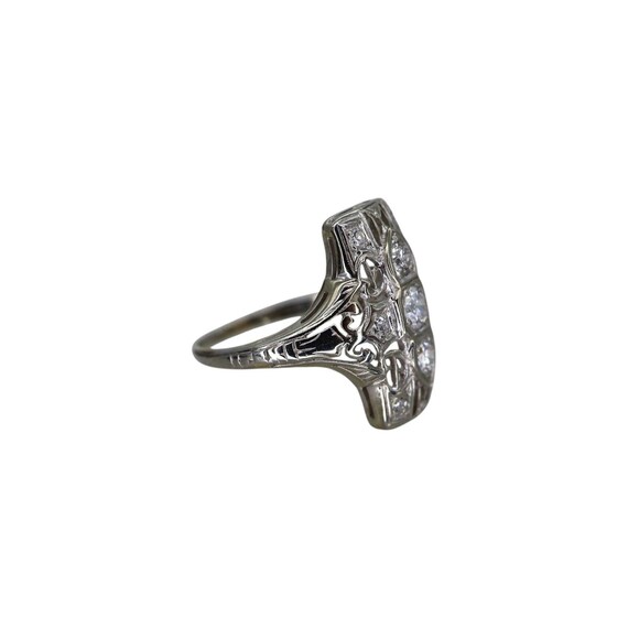 Art Deco Diamond Dinner Ring - image 4