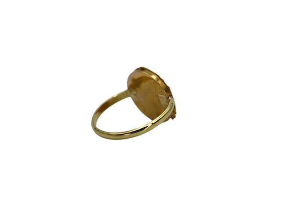 Art Nouveau 18k Gold Lady Ring with Diamond Colla… - image 6
