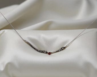 Collar georgiano de diamantes y espinelas