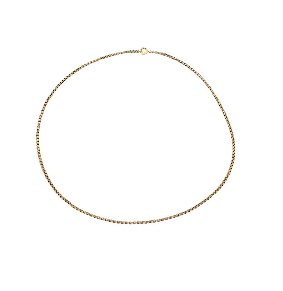 Antique 9K Yellow Gold Chain 3.3 MM Cable Link Ne… - image 4