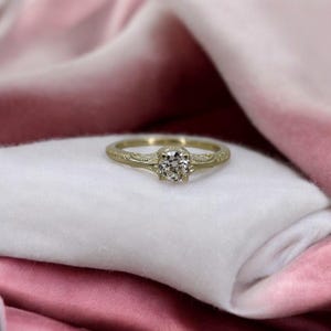 Victorian Inspired Solitaire Ring
