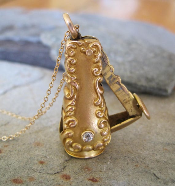 Victorian Diamond Pendant Gold Filled Cutter - JL3