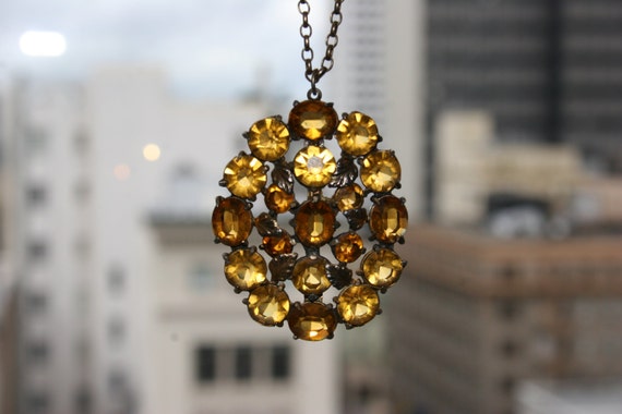 Antique Victorian Paste Pendant with Chain - JL203