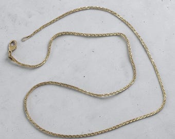 Elegante collar de cadena de oro de 14k – Diseño intrincado, 48 cm de largo, 4,3 g