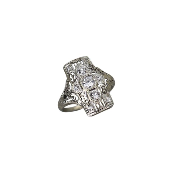 Art Deco Diamond Dinner Ring - image 3