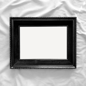 Black Horizontal Frame Digital Download Mockup, Vintage Simple Baroque Frame Poster Mockup, Ornate Picture Frame Mockup, Photo Prop Mockup