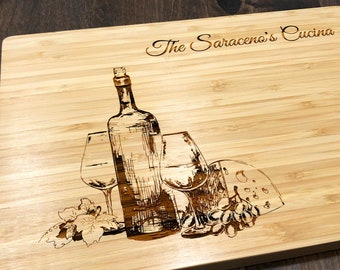 Personalized Cutting Board, Wine Lovers, Wine Connoisseur, Hostess Gift, Housewarming, Cheese Board, Bridal Shower, Wedding Gift Engagement