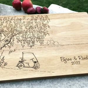 Personalized cutting board for golfing Engraved cutting board image 9