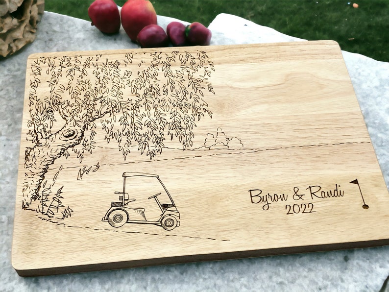 Personalized cutting board for golfing Engraved cutting board image 9