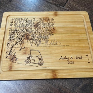 Personalized cutting board for golfing Engraved cutting board image 2