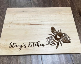 Personalized Custom Cutting Board Bumble Bee