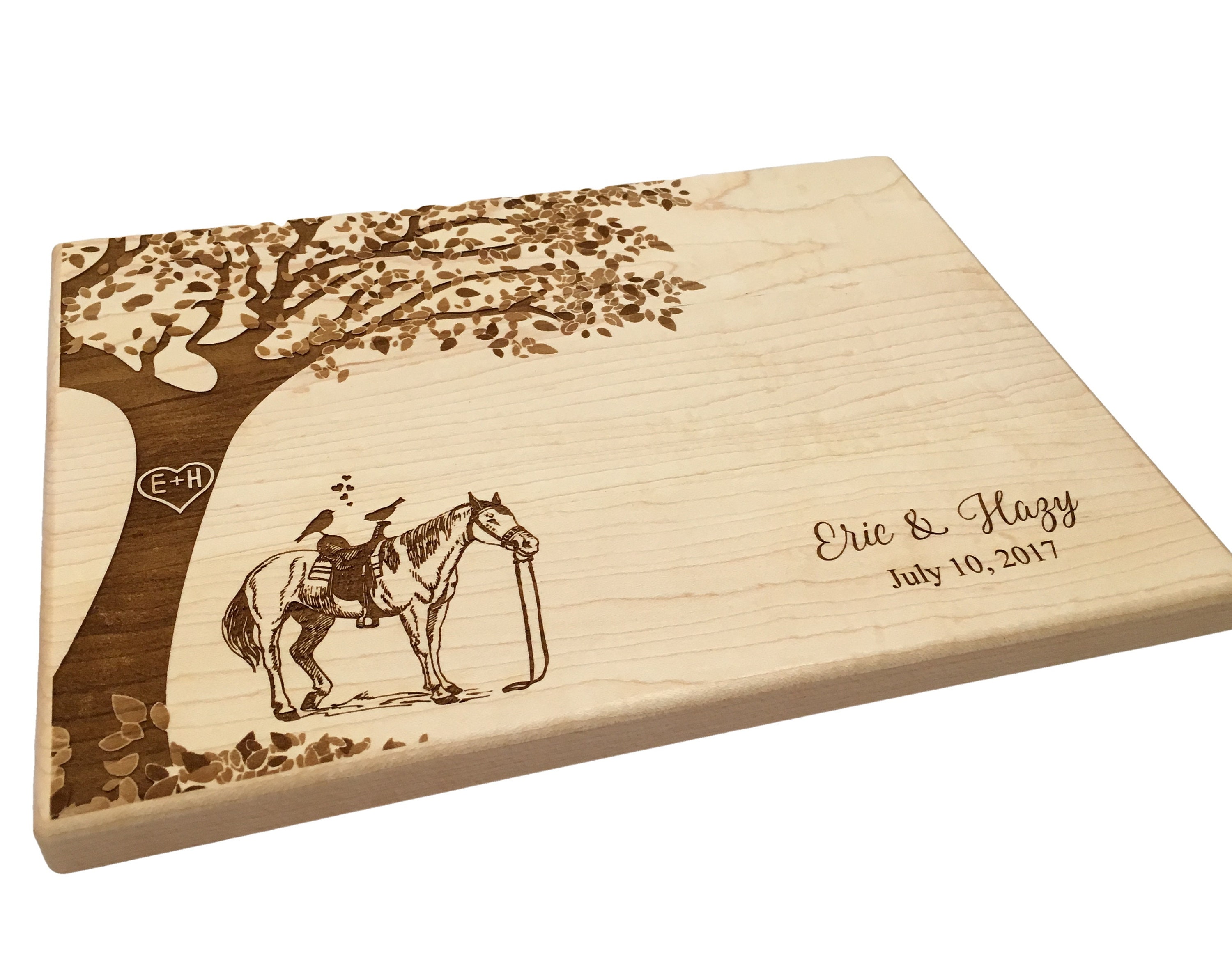 Custom Cutting Board Personalized Horse Decor Chopping Board Etsy