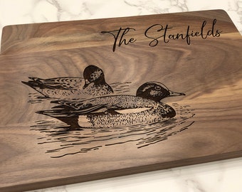 Avid duck hunter Personalized Cutting Board Mallord Ducks