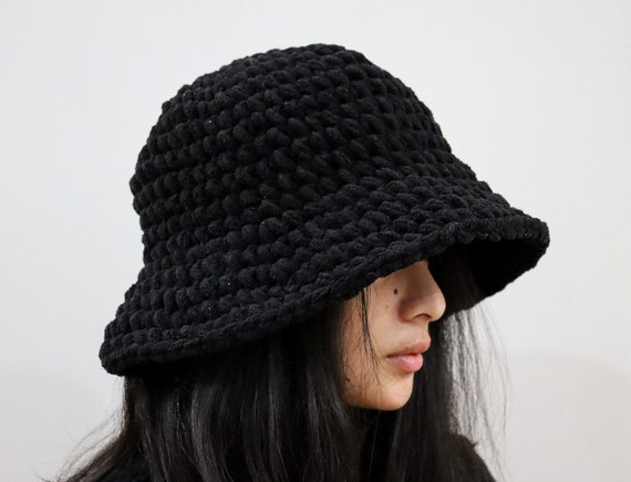 Handmade Custom Crocheted Bucket Hat Custom Crochet Bucket Hat, Mesh Raffia Sun Hat, Handmade  main image 3