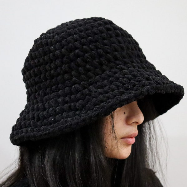 Bob pelucheux au crochet, Bob personnalisé fait main, Chapeau de pêcheur, Chapeau d'hiver épais, Accessoire pour cheveux, Chapeau de soleil | Fabriqué sur commande