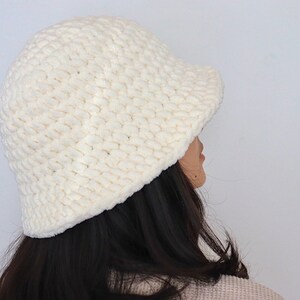 Fuzzy Bucket Hat, Custom Handmade Bucket Hat, Crochet Bucket Hat, Thick Winter Hat | Made to Order