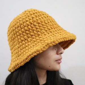 Custom Bucket Hat, Crochet Fuzzy Bucket Hat, Fisherman’s Hat, Thick Winter Hat, Hair Accessory, Handmade Sun Hat | Made to Order